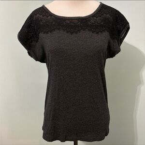 Ann Taylor LOFT grey short sleeve top